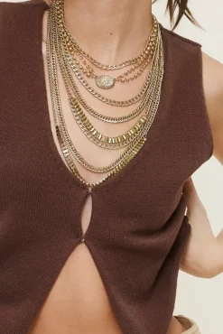 Colby Vest Top - Brown
