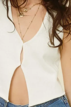 Colby Vest Top - Ivory
