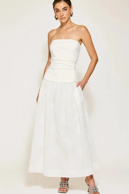 Emberly Mix-Media Dress