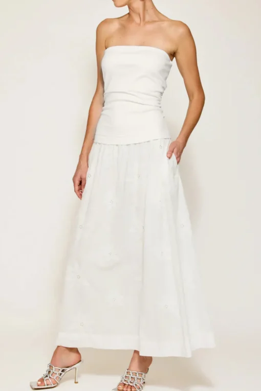Emberly Mix-Media Dress