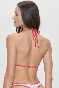 Frankies Bikinis | Coastal Top - Red Polka