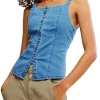 Free People | Moment In Time Vest - Medium Wash