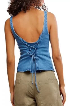 Free People | Moment In Time Vest - Medium Wash