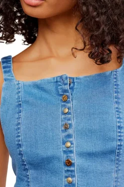 Free People | Moment In Time Vest - Medium Wash