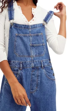Free People | Ziggy Denim Overalls - Sapphire Blue