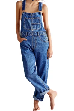 Free People | Ziggy Denim Overalls - Sapphire Blue