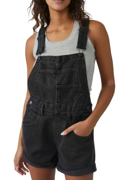 Free People | Ziggy Shortall Overalls - Mineral Black