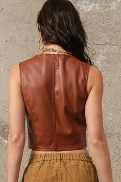 Gwyneth Vest - Brown (FINAL SALE)