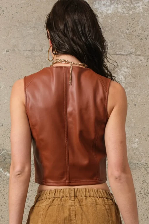 Gwyneth Vest - Brown (FINAL SALE)