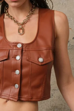 Gwyneth Vest - Brown (FINAL SALE)