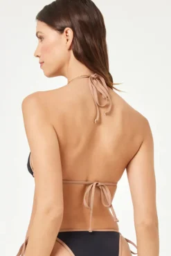 LSpace | Aspen Top - Black & Saddle