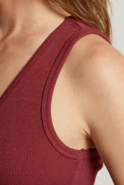 perfectwhitetee | Blondie Tank - Cranberry