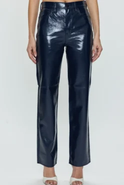 Pistola | Cassie Pant - Navy Vinyl (FINAL SALE)