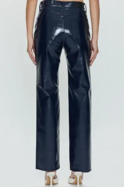 Pistola | Cassie Pant - Navy Vinyl (FINAL SALE)
