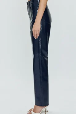 Pistola | Cassie Pant - Navy Vinyl (FINAL SALE)