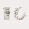 Ribbon Earrings - Silver