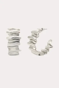 Ribbon Earrings - Silver