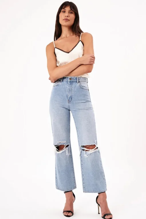 Rolla's | Heidi Ankle Jean - Distressed Old Stone