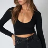 Stillwater | V-Neck Crop - Black